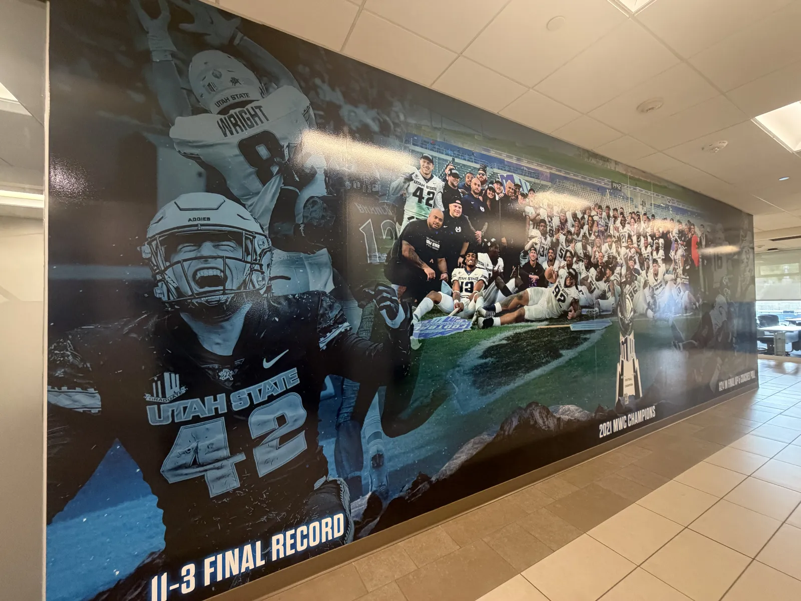 Utah State Football — Facility Wall Graphics — Full-Wall Printed Sports Graphics